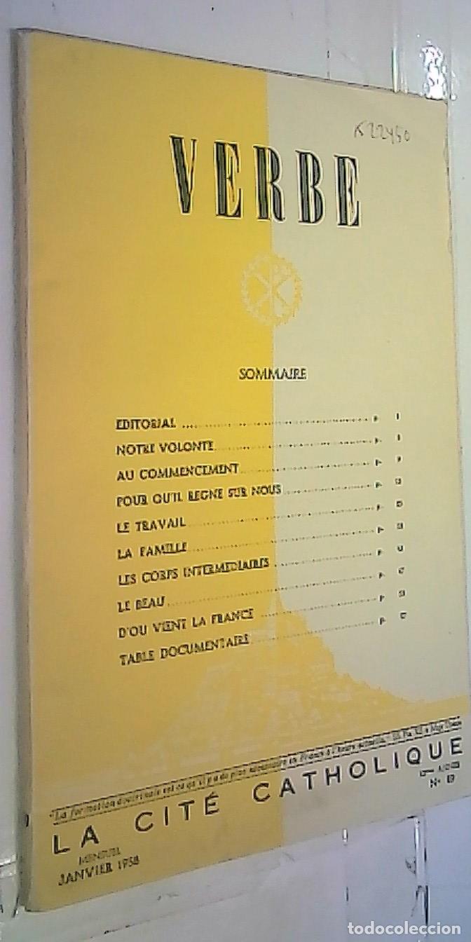 Libri di seconda mano: Verbe n&ordm; 89. Janvier - REVISTA: