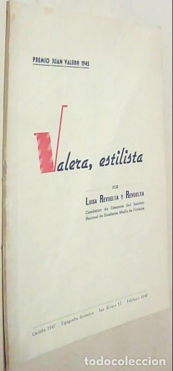 B&uuml;cher: Valera, estilista. Premio Juan Valera 1945 - REVUELYA Y REVUELTA, Luisa: