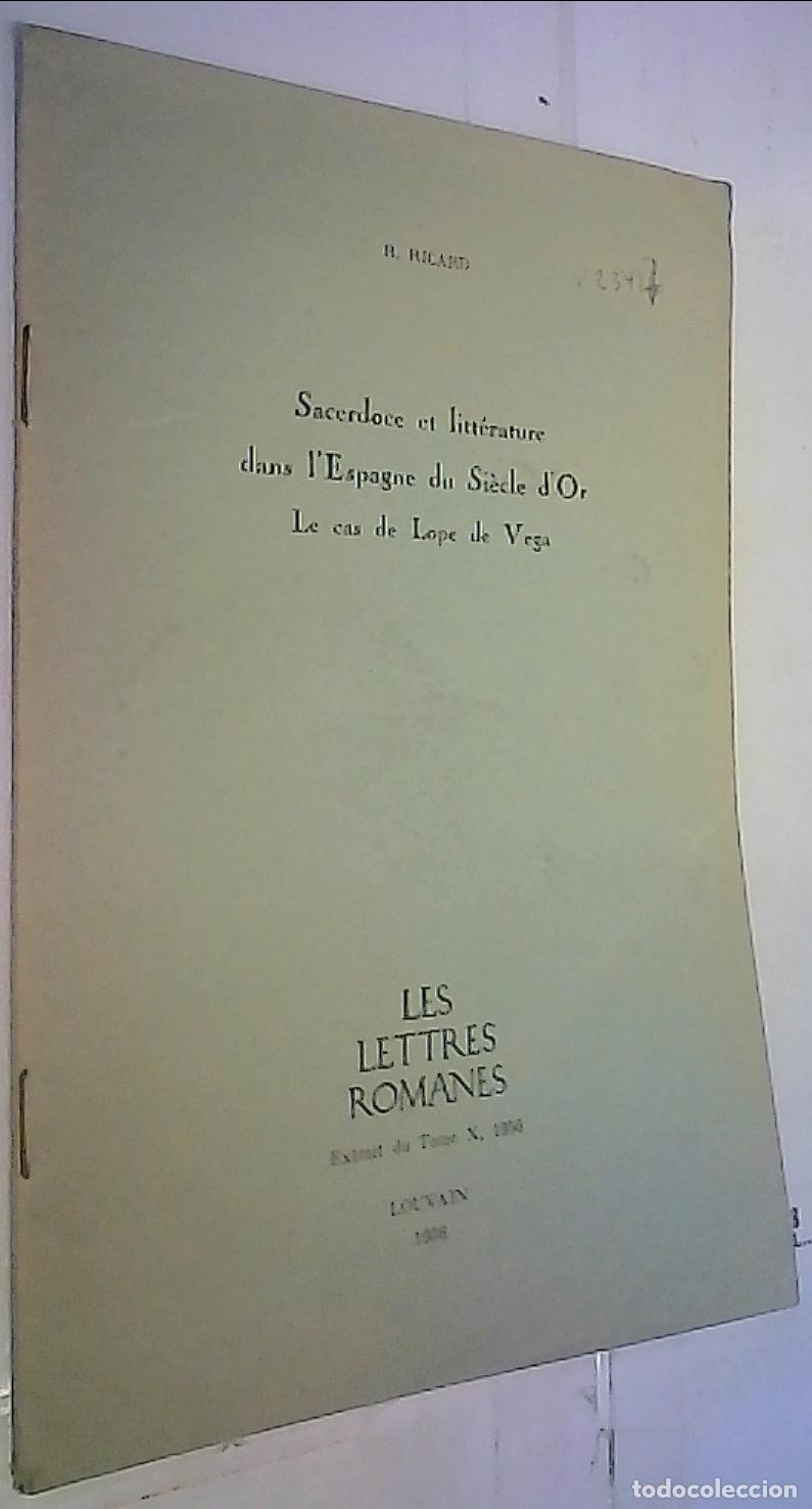 B&uuml;cher: Sacerdote el litt&eacute;ratura dans l' Espagne du Si&egrave;cle d'Or. Le cas de Lope de Vega. Separata - Ricard,