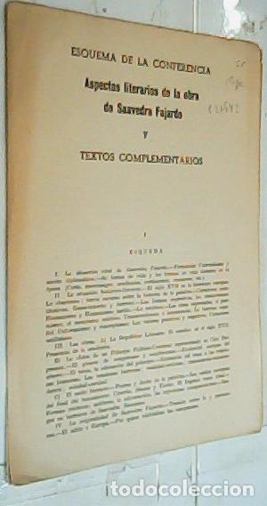 Livres: Esquema de la conferencia: Aspectos literarios de la obra de Saavedra Fajardo y textos complementari
