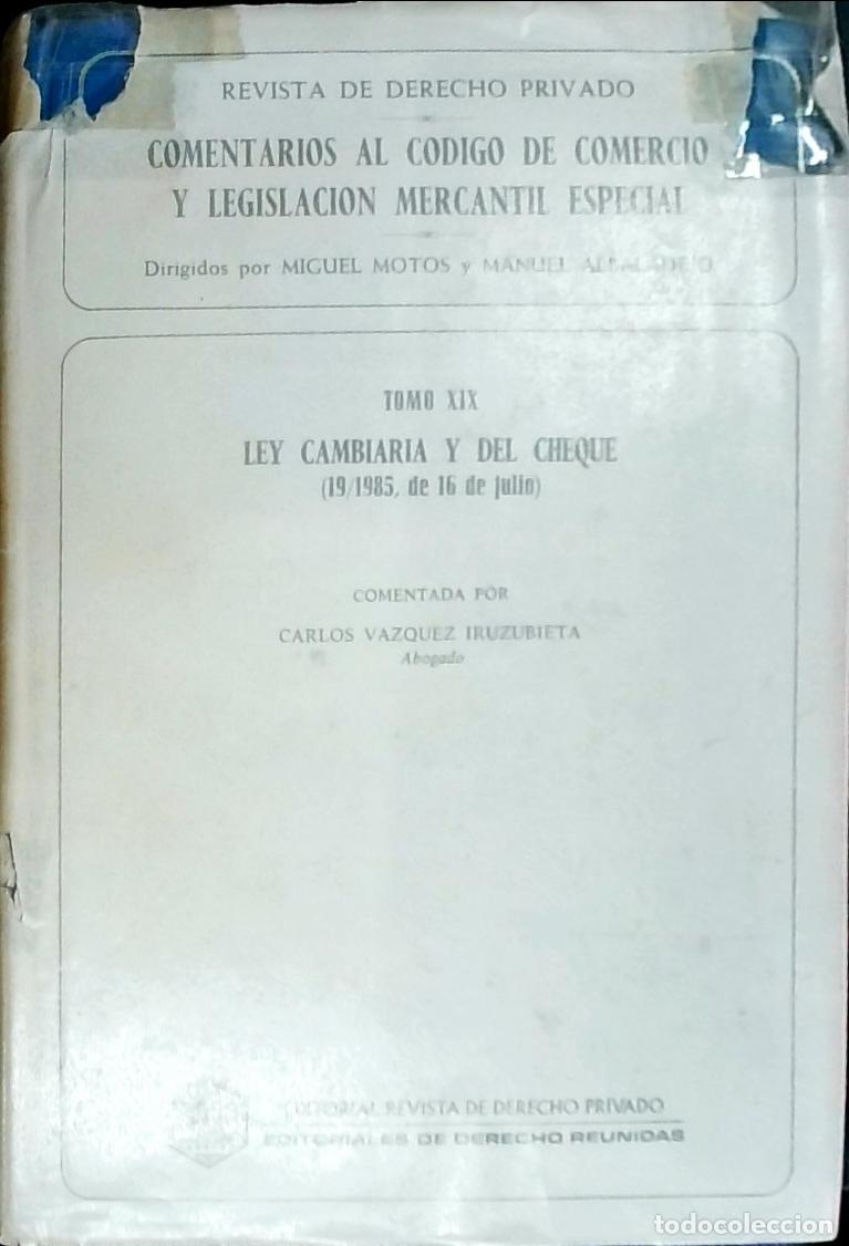Libri di seconda mano: Ley cambiaria y del cheque - V&aacute;zquez Iruzubierta, Carlos:
