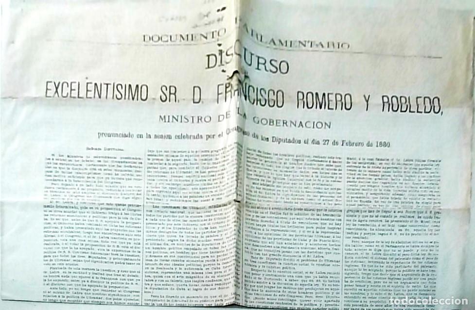 books: Documento parlamentario. Discurso del Excelent&iacute;simo Sr. D. Francisco Romero y Robledo, Ministro de l