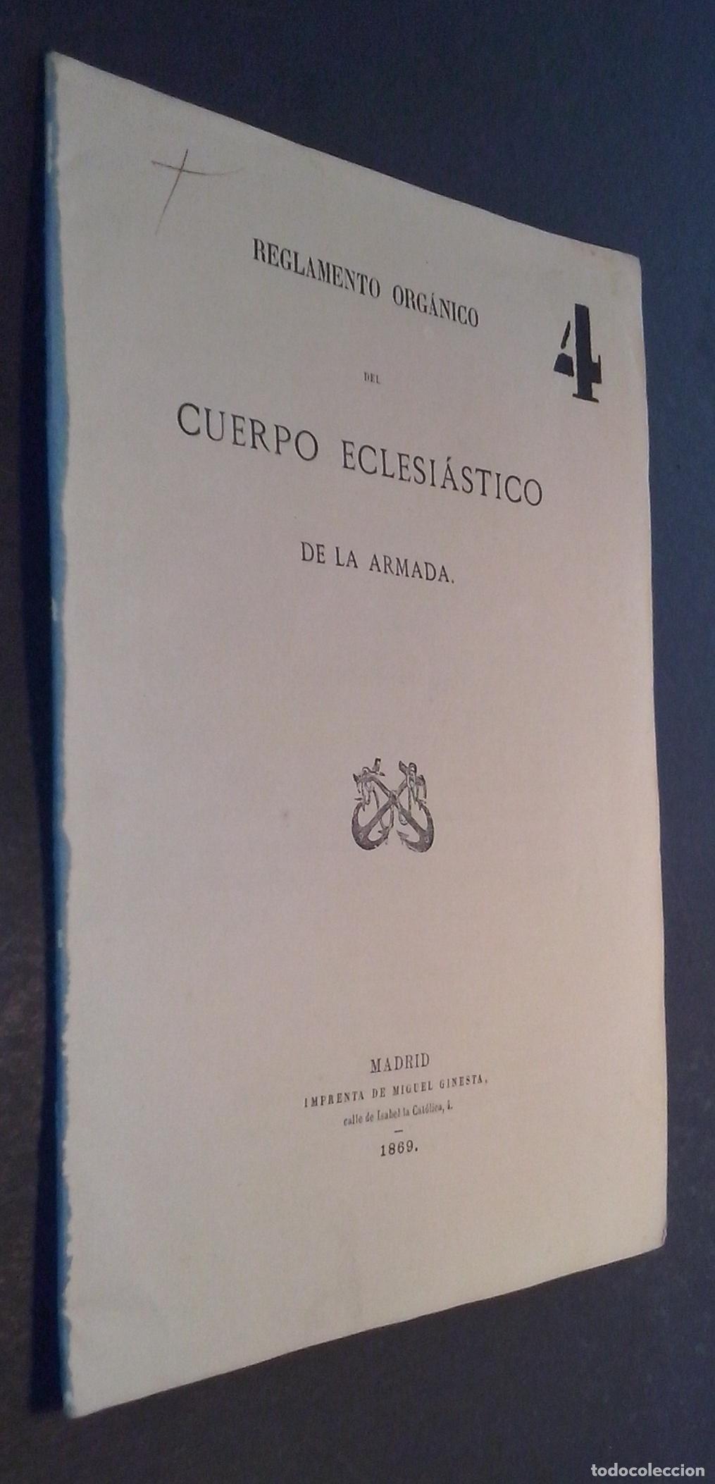 Livres: Reglamento org&aacute;nico para el Cuerpo Eclesi&aacute;stico de la Armada - :