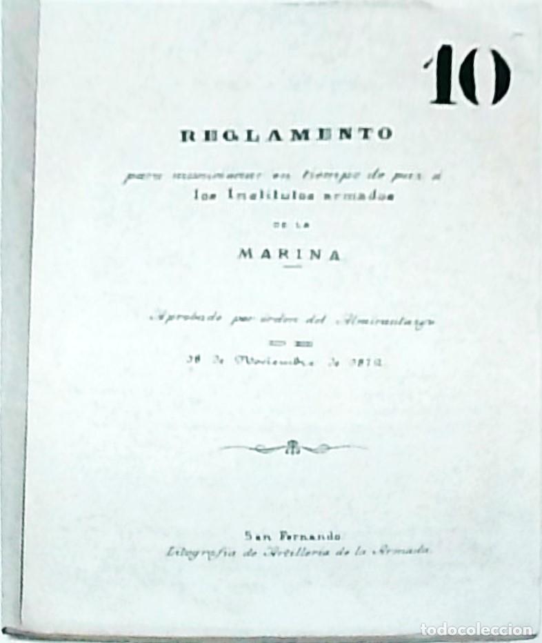 Livres: Reglamento para municionar en tiempo de paz a los Institutos Armados de la Marina. Aprobado por Orde
