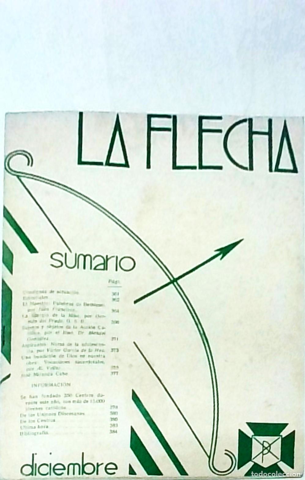 Libri di seconda mano: La Flecha. Organo oficial de la Juventud Cat&oacute;lica. Ano III. N&ordm; 31. Madrid, diciembre 1934 - AA. VV.: