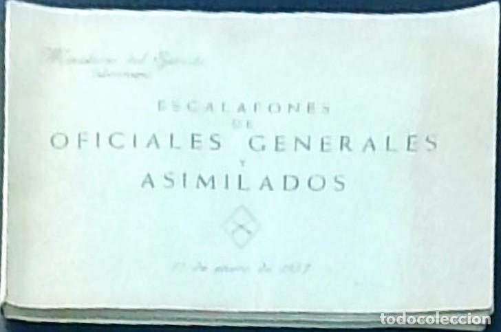 Libros: Escalafones de Oficiales Generales y Asimilados. 1&ordm; de enero de 1957 - ANONIMO: