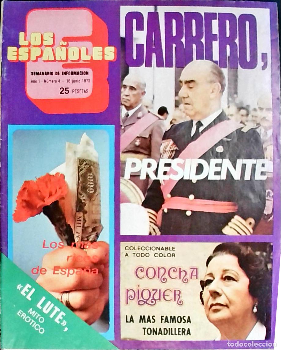 Livros em segunda m&atilde;o: Carrero, presidente. Los m&aacute;s ricos de Espa&ntilde;a. El Lute: mito er&oacute;tico. Coleccionable a todo color Conc