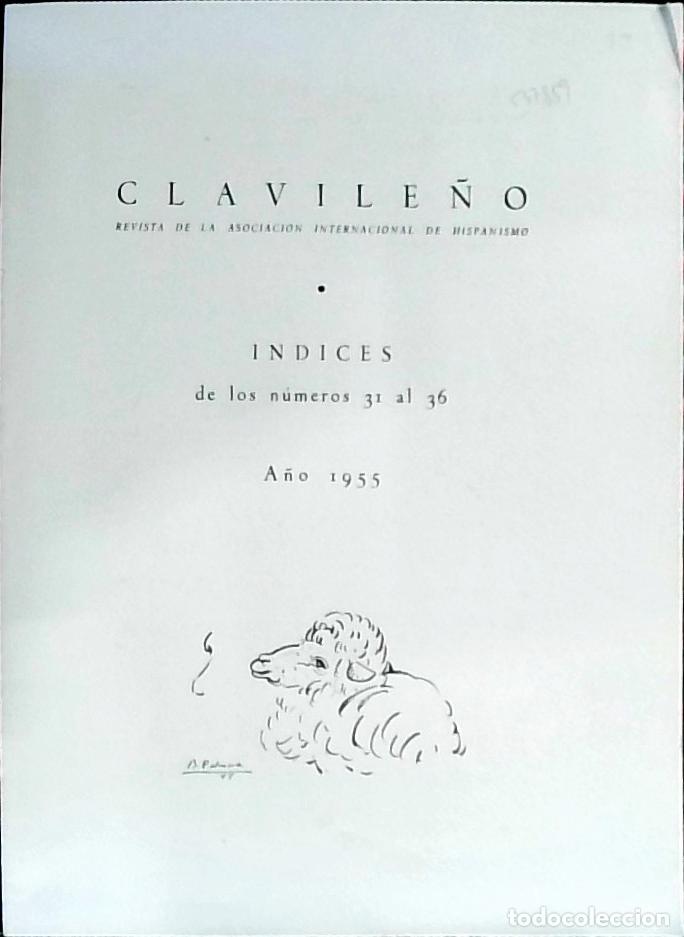 Livros em segunda m&atilde;o: Clavile&ntilde;o. Indices de los n&uacute;mero 31 al 36. Revista de la Asociaci&oacute;n Internacional de Hispanismo - Au
