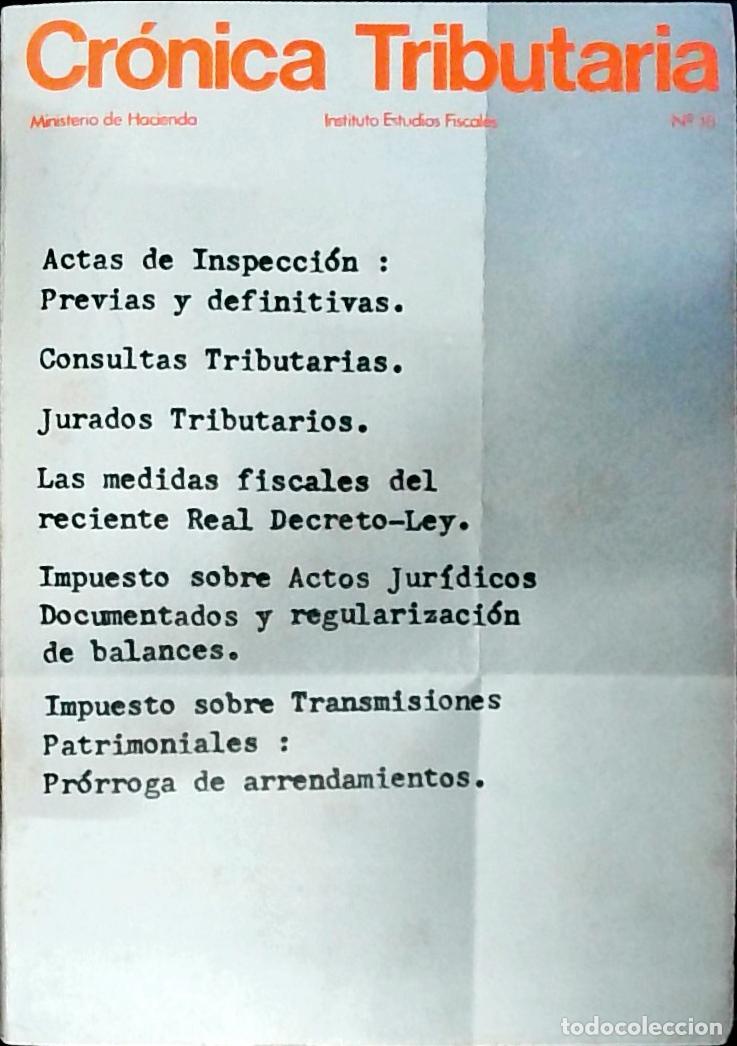 B&uuml;cher: Cr&oacute;nica Tributaria n&ordm; 18. Revista Instituto Estudios Fiscales. Ministerio de Hacienda - Autores Vari