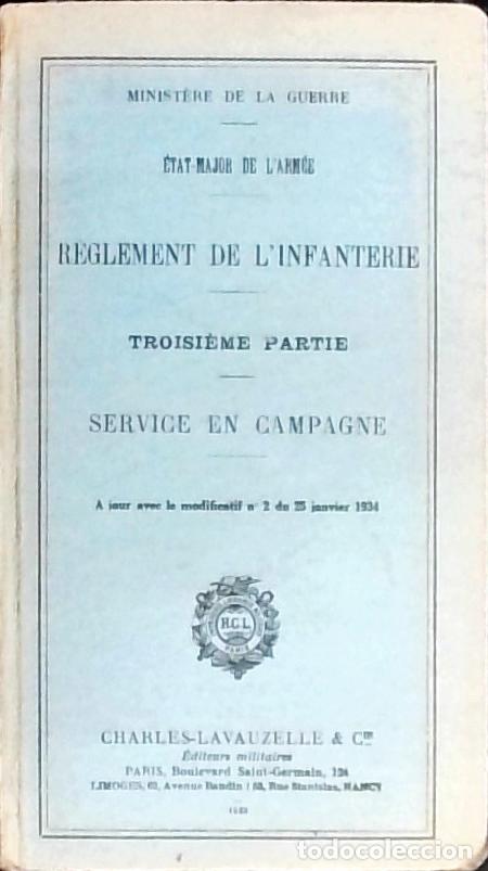books: Etat Major de l' Armee. R&egrave;glement de l' infanterie: troisieme partie, service en campagne - Autores