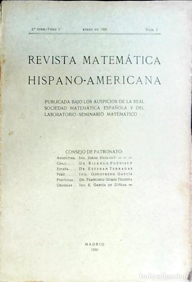 B&uuml;cher: Revista Matem&aacute;tica Hispano - Americana. A&ntilde;o Completo 10 n&uacute;meros en 6 revistas. Serie 2&ordf; Tomo V - Aut