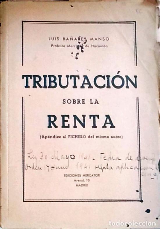 Libros: Tributaci&oacute;n sobre la renta: ap&eacute;ndice al fichero del memos autor - Ba&ntilde;ares Manso, Luis: