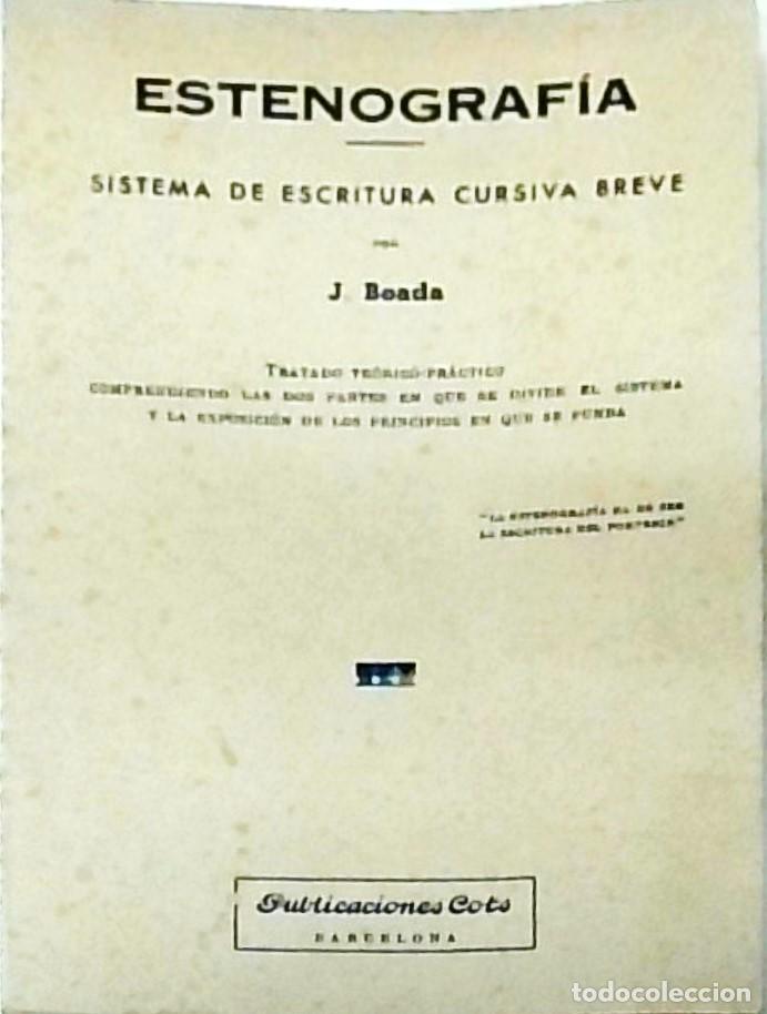 B&uuml;cher: Estenograf&iacute;a. Sistema de escritura cursiva breve - BOADA, J.: