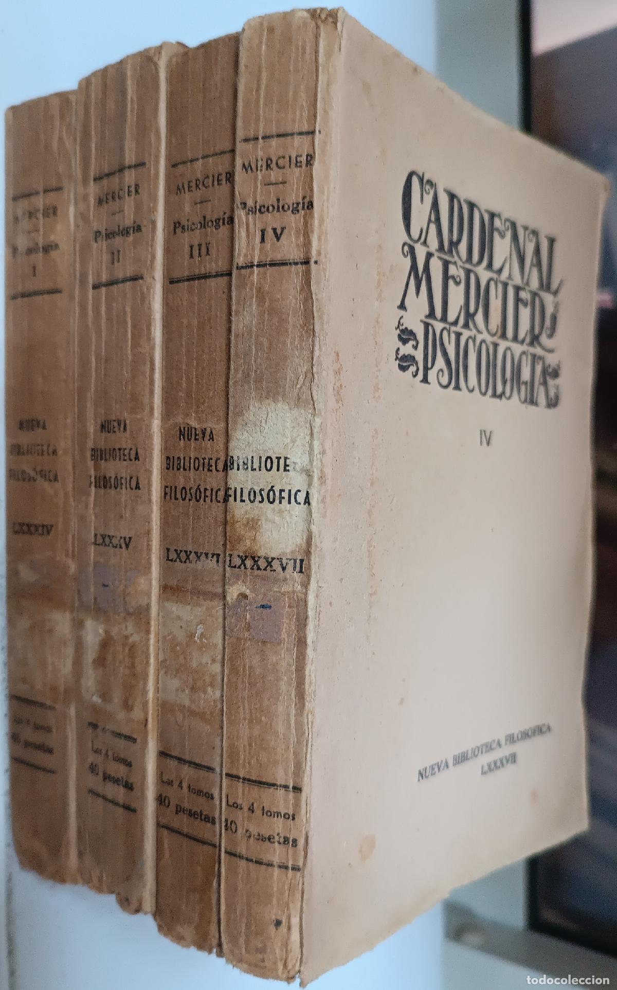 Libros: Psicolog&iacute;a. 4 TOMOS - MERCIER, Cardenal: - Foto 1