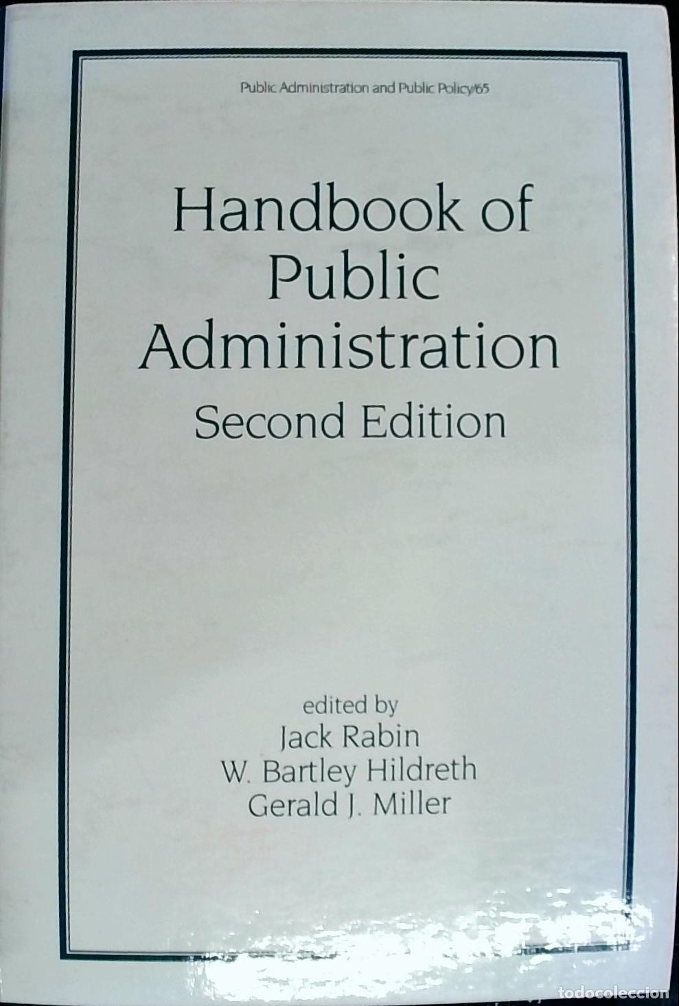Libri di seconda mano: Handbook of Public Administration - Rabin, Jack; Hildreth, W. Bartley y Miller, Gerald J.: