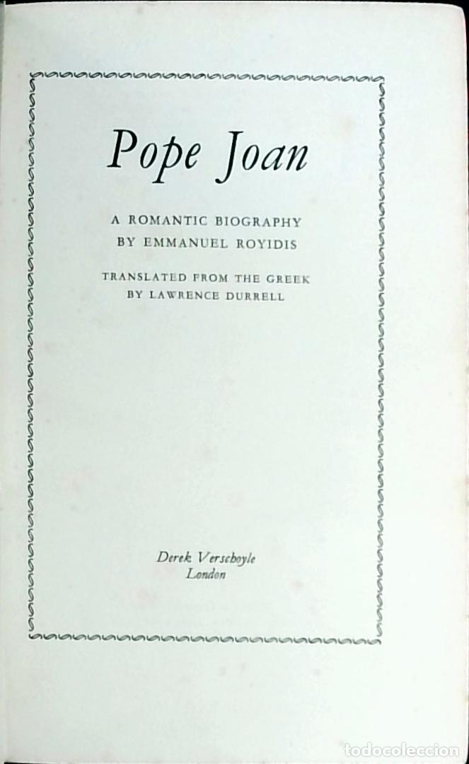 Libri di seconda mano: Pope Joan: a romantic biography - Royidis, Emmanuel: