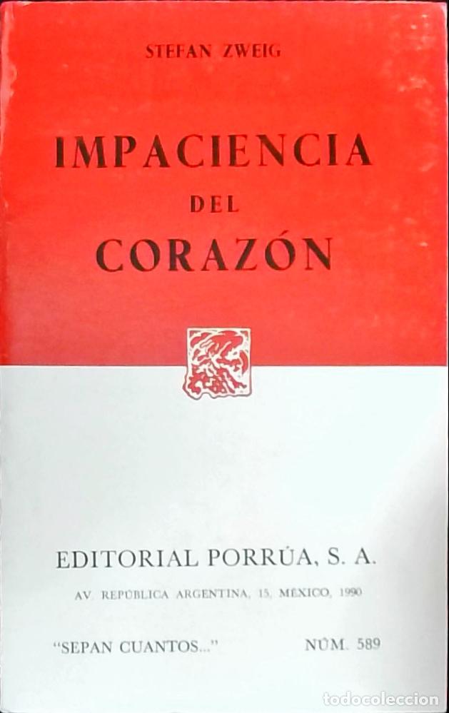books: Impaciencia del coraz&oacute;n - Zweig, Stefan: