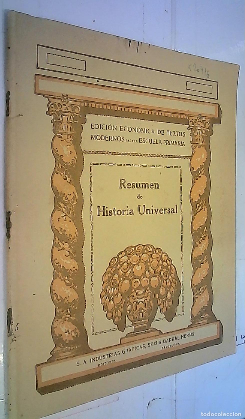 Libri di seconda mano: Resumen de Historia Universal - Palau Vera, Juan: