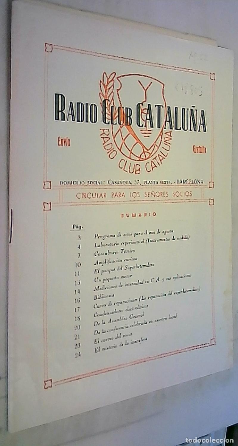 Livres: Radio Club Catalu&ntilde;a Agosto 1952 - REVISTA: