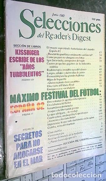 books: Selecciones del Reader 's Digest Junio de 1982 - REVISTA:
