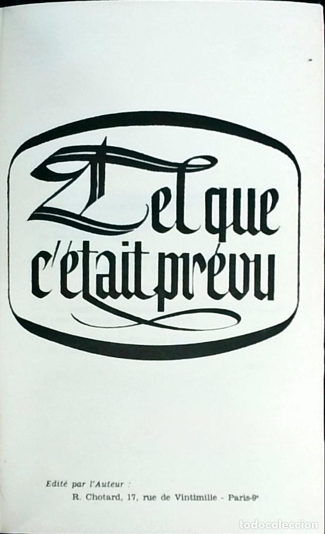 Livros em segunda m&atilde;o: Tel que c'etait pr&eacute;vu - Chotard, R.: