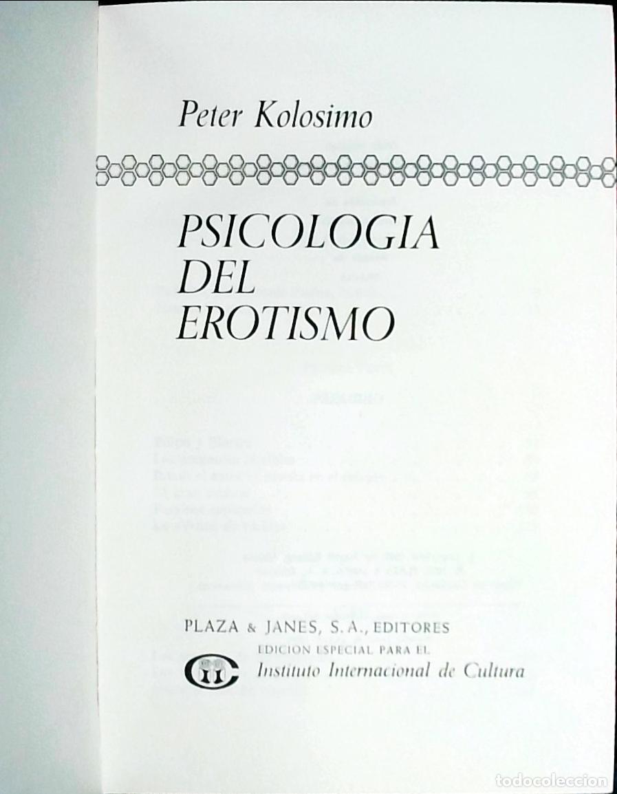 B&uuml;cher: Psicolog&iacute;a del erotismo - Kolosimo, Peter: