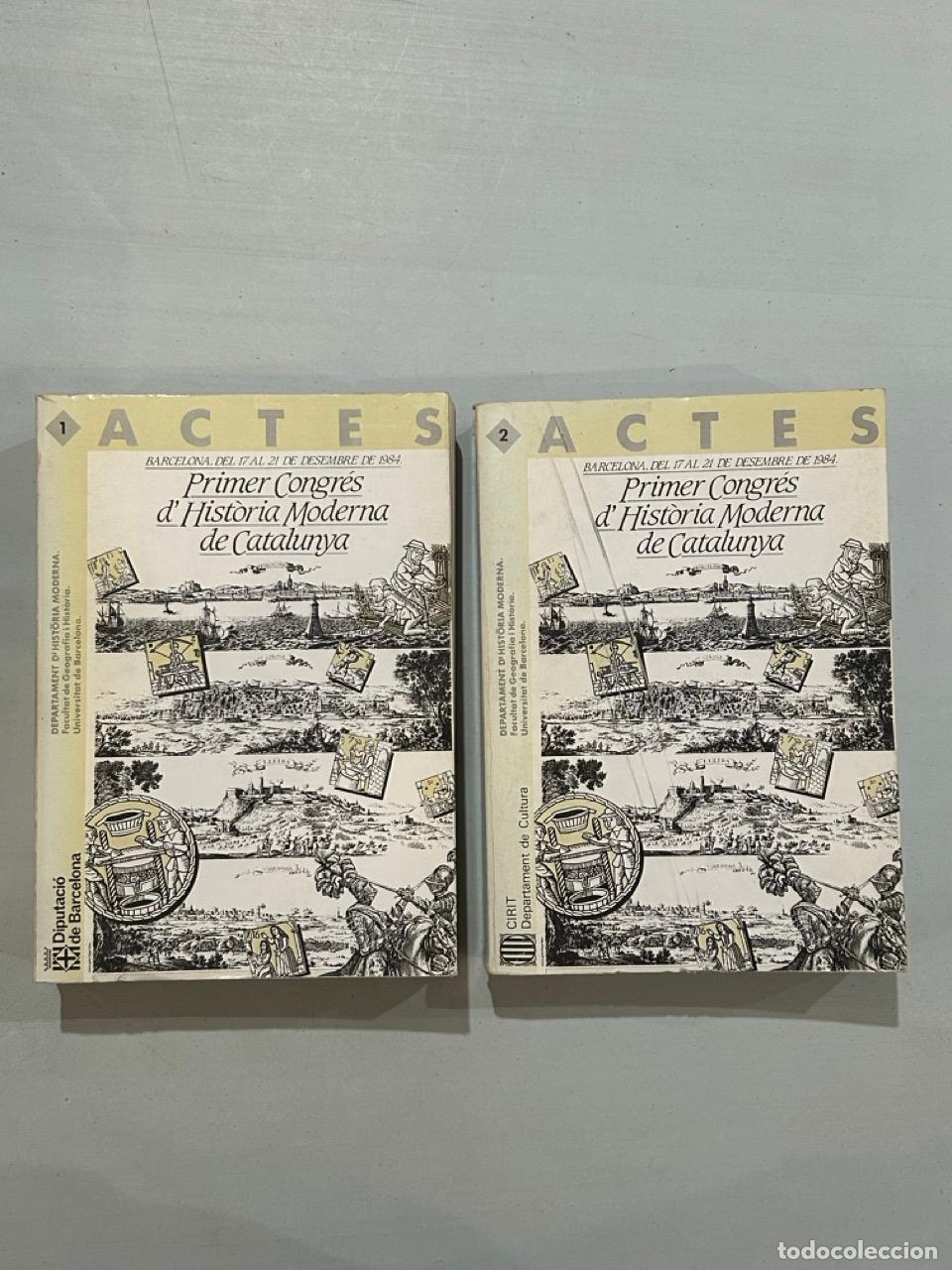 Libros: Primer Congr&eacute;s d'Hist&ograve;ria Moderna de Catalunya 2 vol