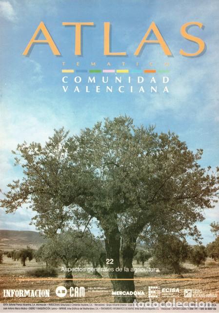 Libros: ATLAS TEMATICO. COMUNIDAD VALENCIANA 22 (ASPECTOS GENERALES DE LA AGRICULTURA) - ROMERO GONZALEZ, JU