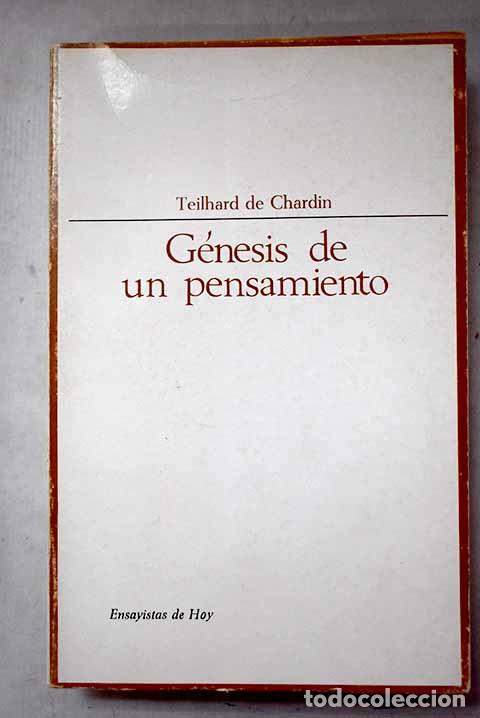 Libros: G&eacute;nesis de un pensamiento: cartas (1914-1919).- Teilhard de Chardin, Pierre