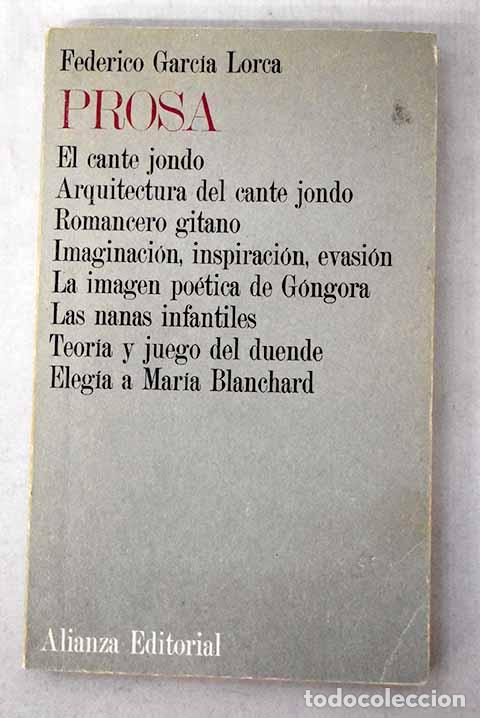 Livres: Prosa: Garc&iacute;a Lorca, Federico.- Garc&iacute;a Lorca, Federico