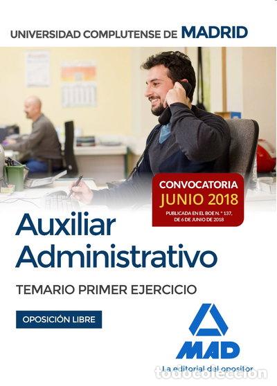 Livros em segunda m&atilde;o: Auxiliar Administrativo de la Universidad Complutense de Madrid. Temario prim...- 9788414218716