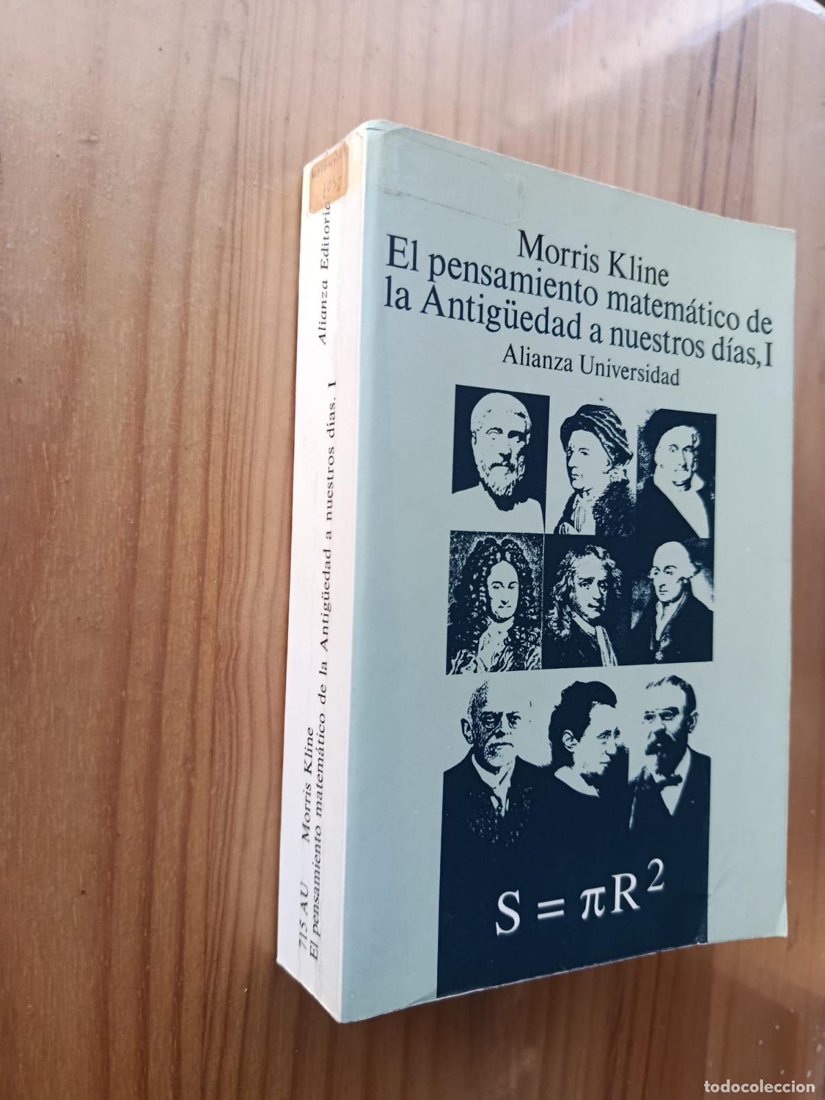 Libros: EL PENSAMIENTO MATEMATICO I - Morris Kline