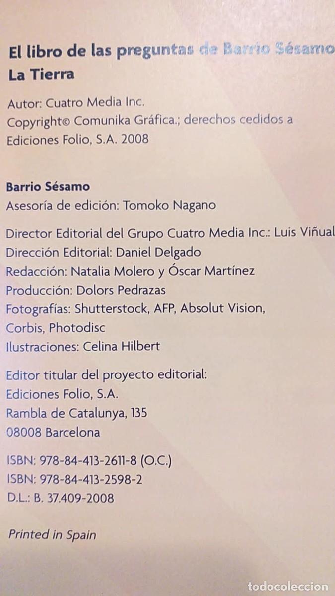 Libros: Libro Barrio S&eacute;samo/ El Libro de las Preguntas/ La Tierra. Ediciones Folio 2008 - Foto 10