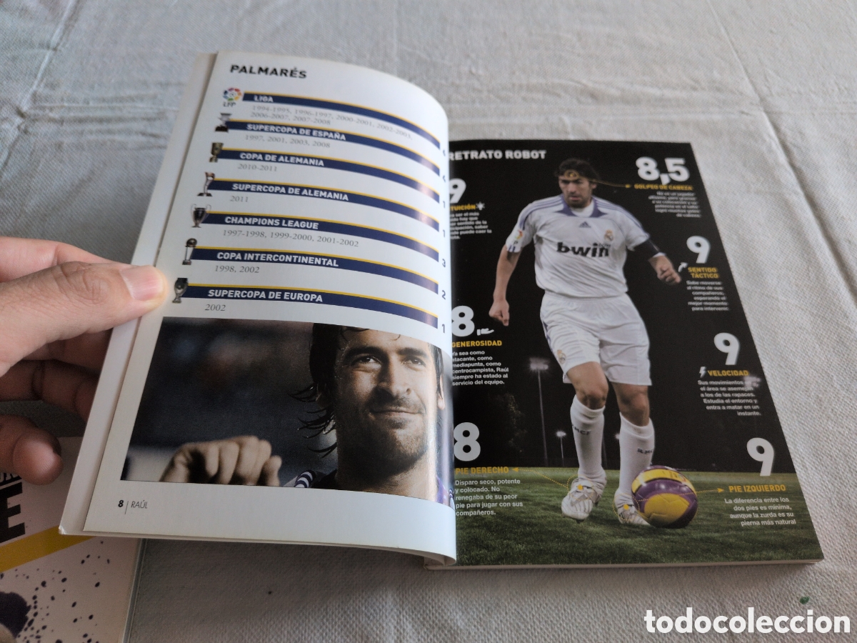 Libros: Lote de 2 libros. Genios del bal&oacute;n. Zidane y Ra&uacute;l. Marca - Foto 3