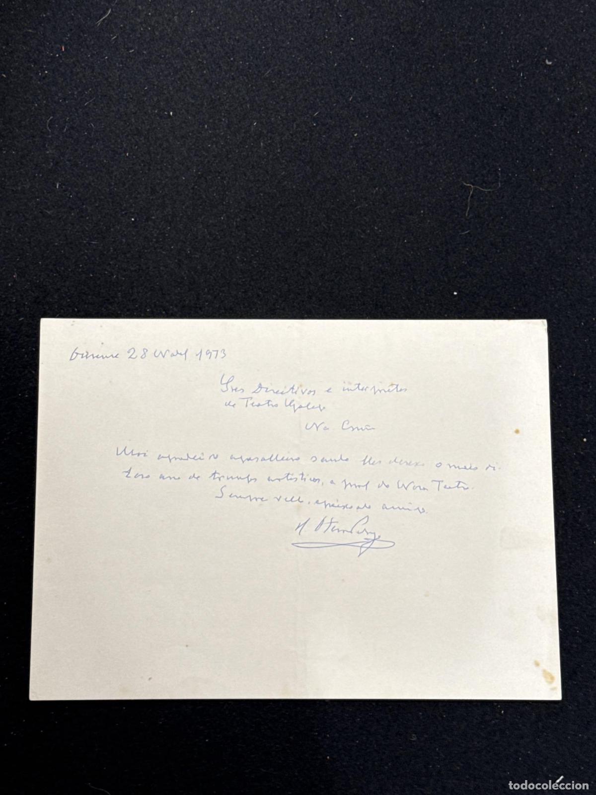 Libros: Carta manuscrita de Ram&oacute;n Otero Pedrayo - Ram&oacute;n Otero Pedrayo