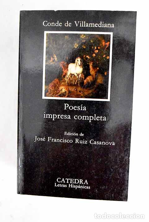 books: Poes&iacute;a impresa completa.- Villamediana, Juan de Tassis y Peralta