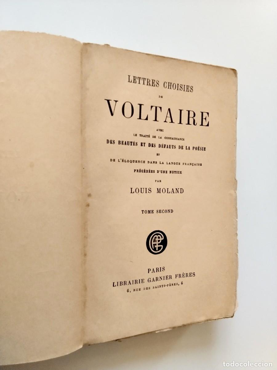 Libros: Voltaire - Lettres Choisies. avec le trait&eacute; de la connaissance des beautes et des defauts de la poes