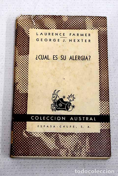 Livros em segunda m&atilde;o: &iquest;Cual es su alergia?.- Farmer, Laurence