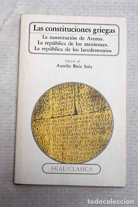 Libros: Las Constituciones griegas