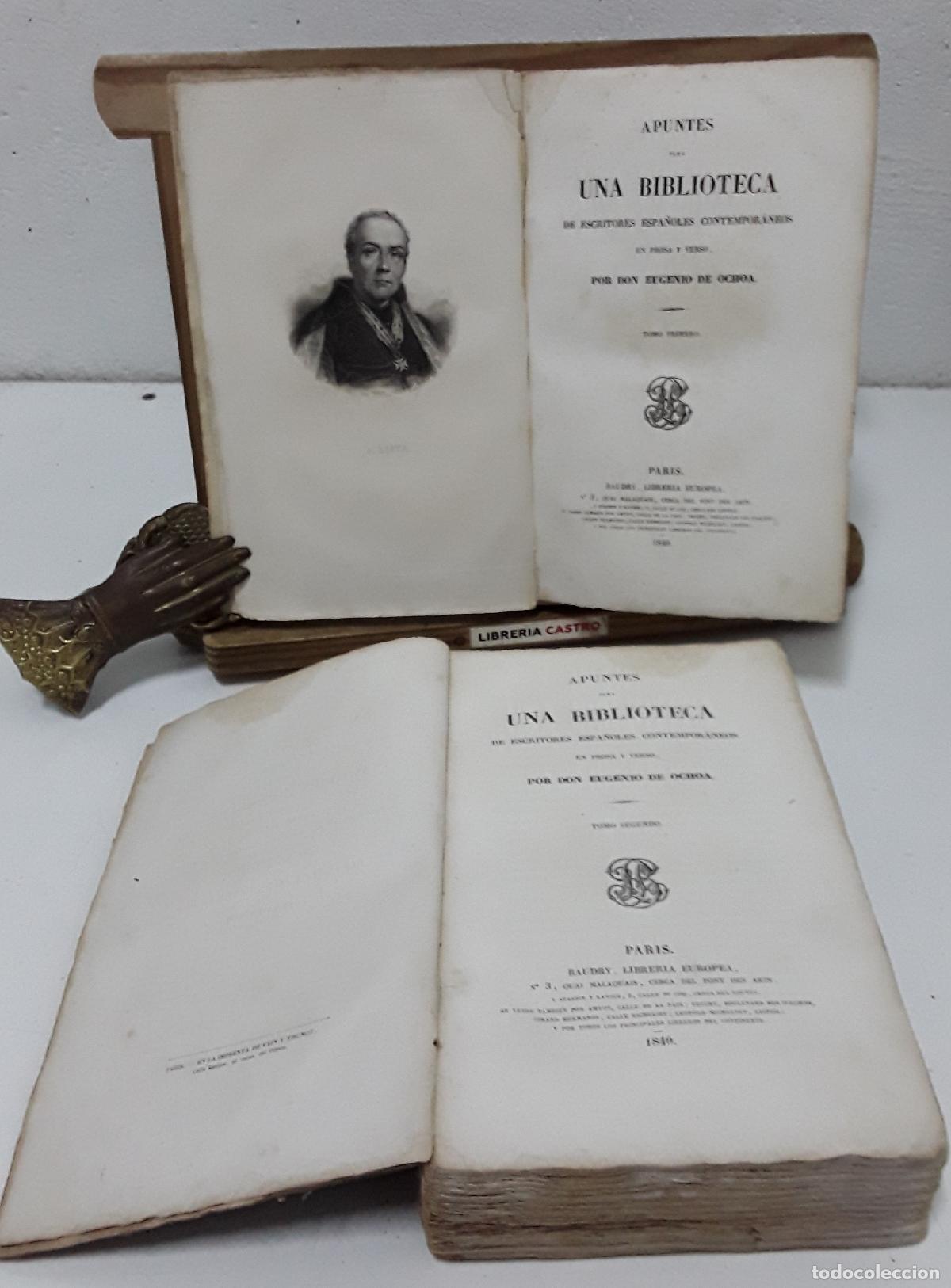 Livros em segunda m&atilde;o: Apuntes para una biblioteca de escritores espa&ntilde;oles contempor&aacute;neos. II Tomos, completo - Don Eugenio