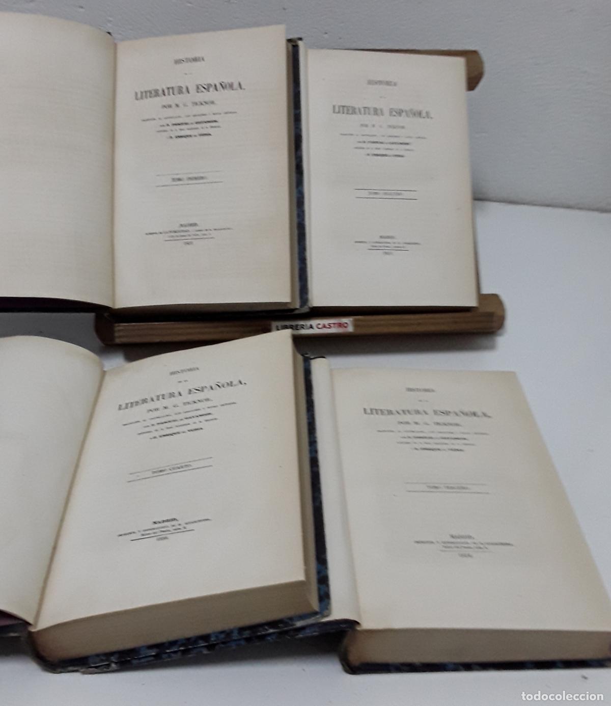 Libros: Historia de la literatura espa&ntilde;ola, Ticknor. IV Tomos, obra completa - M. G. Ticknor.