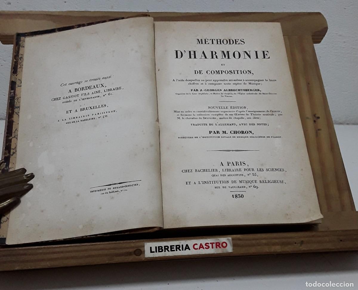Libros: M&eacute;thodes d'harmonie et de composition, J-Georges Albrechtsberger - J-Georges Albrechtsberger.