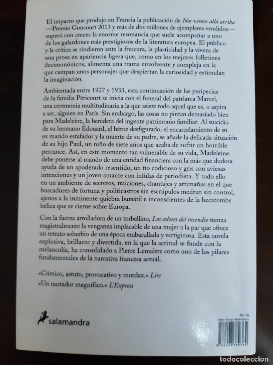 Libros: LOS COLORES DEL INCENDIO. Pierre Lemaitre - Foto 2