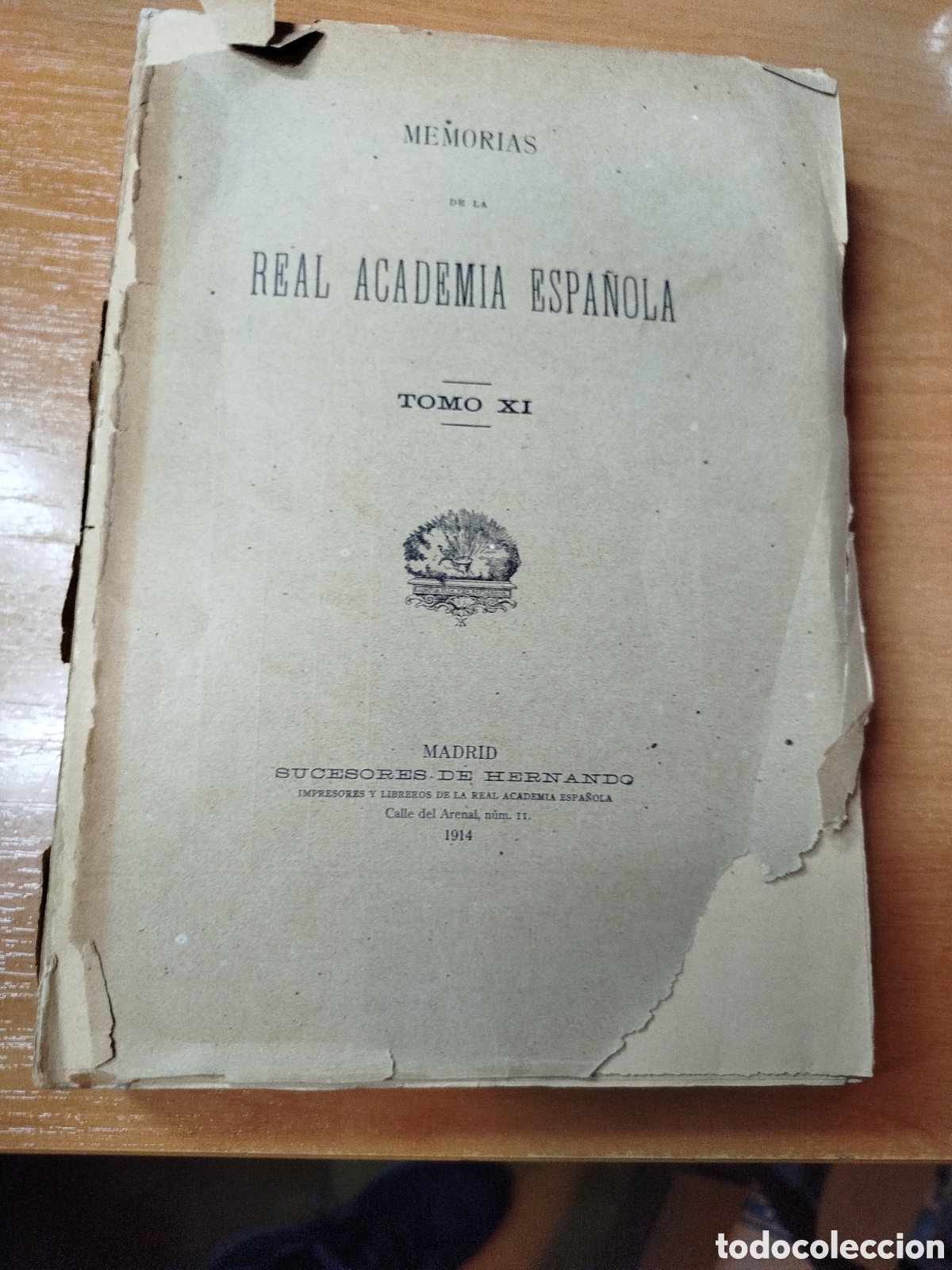 Libros: Memorias de la real academia espa&ntilde;ola tomo 11.
