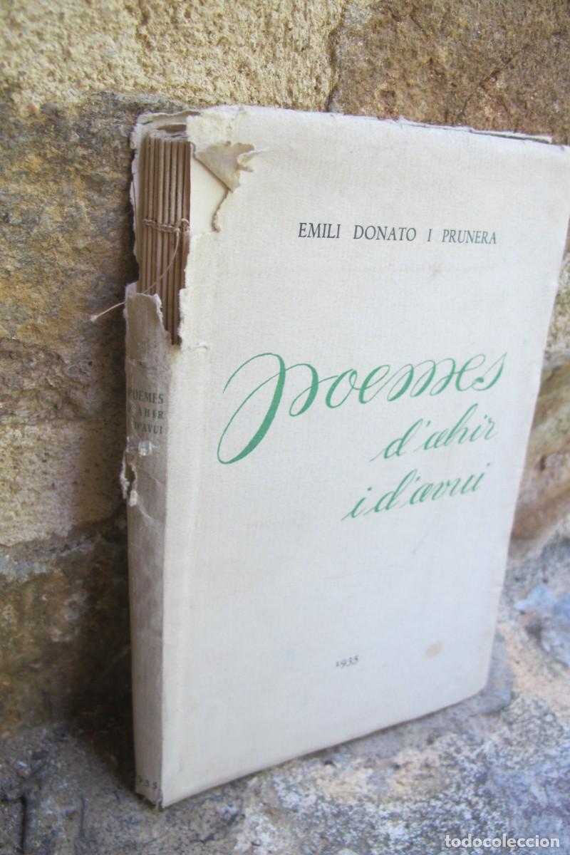 Libros: POEMES D'AHIR I D'AVUI. EMILI DONATO I PRUNERA 1935. POESIA