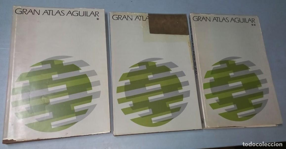 B&uuml;cher: Gran Atlas Aguilar (3 tomos) Atlas Mundial, mapas desplegables. Gran tama&ntilde;o
