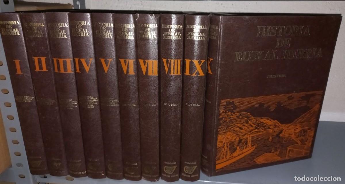 books: Historia de Euskal Herria. Julio Eyara y otros. (Ediciones Vascas) 10 tomos