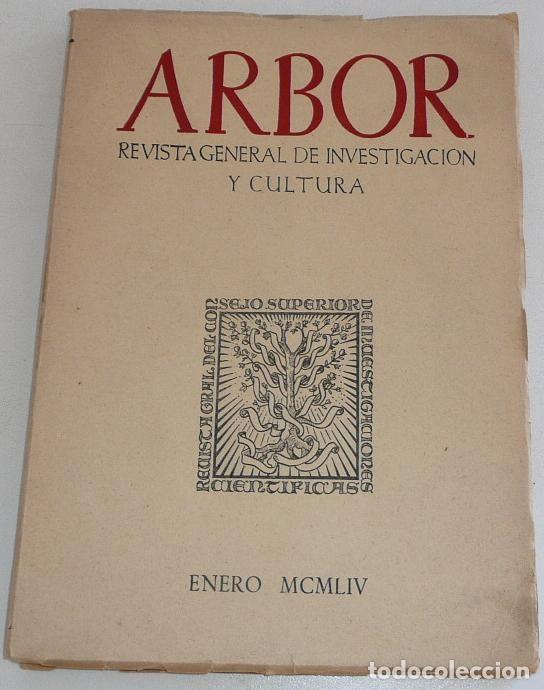 Libros: Revista ARBOR de Investigaci&oacute;n y Cultura. Lote de 8 n&uacute;meros sueltos de 1954 a 1969.
