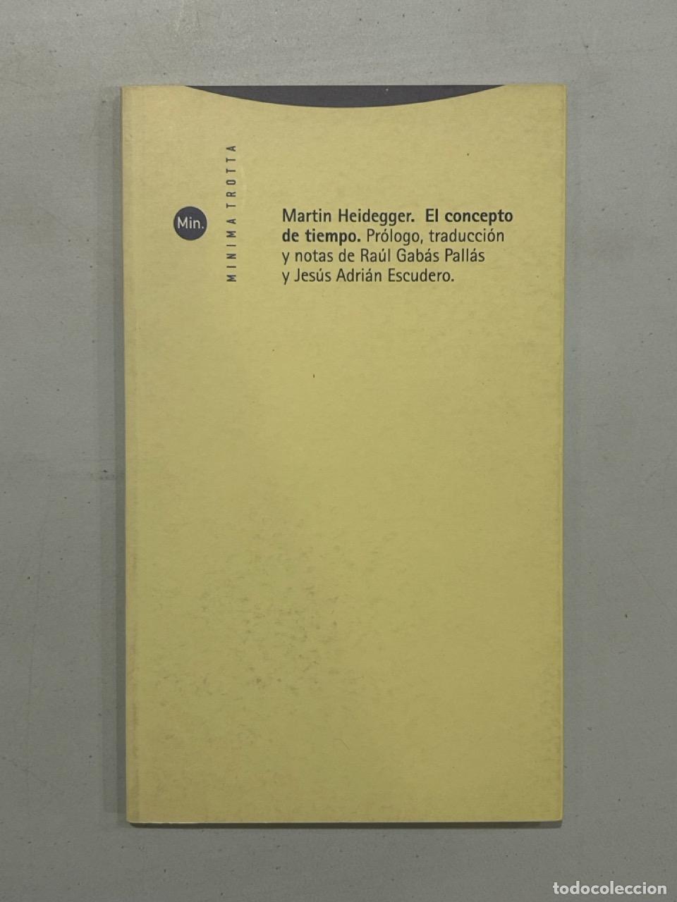 Libros: Martin Heidegger - El concepto de tiempo