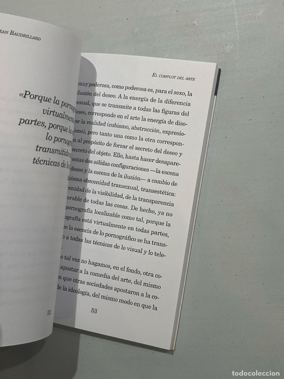 Libros: Jean Baudrillard - El complot del arte - Foto 2